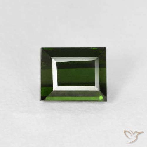 0.98ct طبيعي أخضر الغابات تورمالين, باجيت, VVS-VS