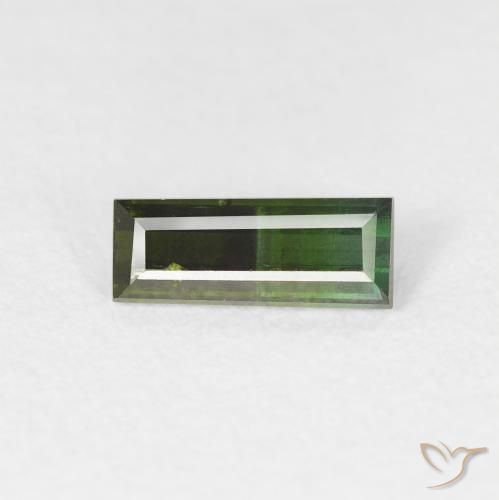 0.61ct طبيعي أخضر ترابى تورمالين, باجيت, قليلا جدا