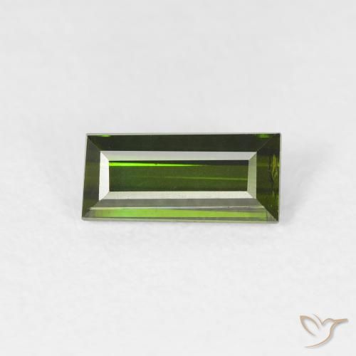 0.88ct طبيعي أخضر الغابات تورمالين, باجيت, قليلا جدا