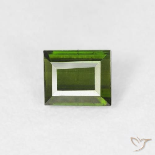 0.46ct طبيعي أخضر الغابات تورمالين, باجيت, قليلا جدا, Photo A