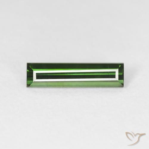 1.17ct طبيعي أخضر الغابات تورمالين, باجيت, قليلا جدا