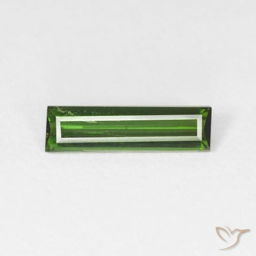 0.92ct طبيعي أخضر غامق تورمالين, باجيت, قليلا جدا