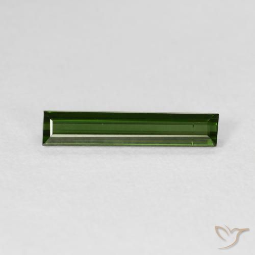1.18ct طبيعي أخضر ترابى تورمالين, باجيت, VVS-VS