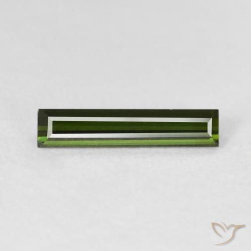 0.94ct طبيعي أخضر مصفر تورمالين, باجيت, VVS