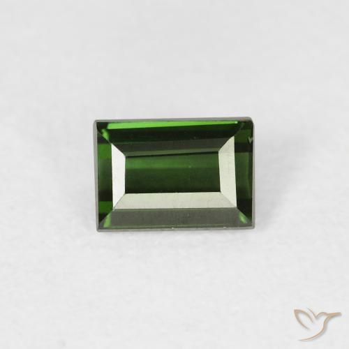 0.59ct طبيعي أخضر الغابات تورمالين, باجيت, VVS