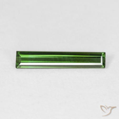 0.83ct طبيعي أخضر الغابات تورمالين, باجيت, VVS