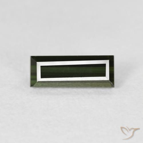 0.84ct طبيعي أخضر ترابى تورمالين, باجيت, VVS
