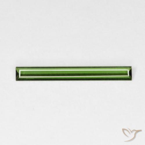 0.50ct طبيعي أخضر ترابى تورمالين, باجيت, VVS