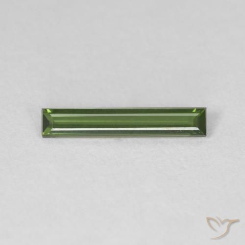 0.46ct طبيعي أخضر الغابات تورمالين, باجيت, VVS