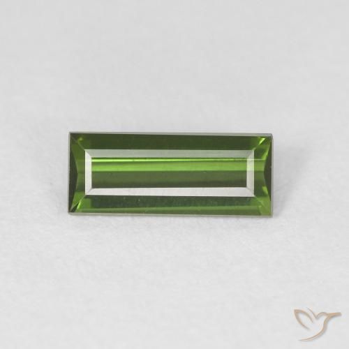 0.60ct طبيعي أخضر متوسط تورمالين, باجيت, VVS