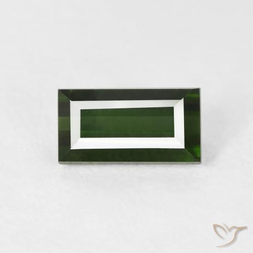 1.18ct طبيعي أخضر الغابات تورمالين, باجيت, VVS