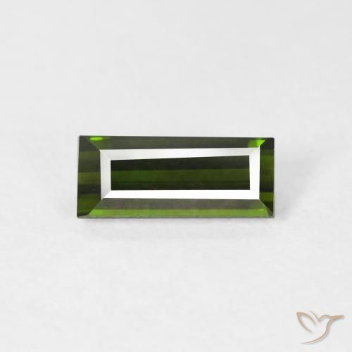 0.95ct طبيعي أخضر الغابات تورمالين, باجيت, VVS