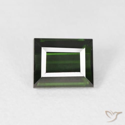 1.14ct طبيعي أخضر غامق تورمالين, باجيت, VVS, Photo A