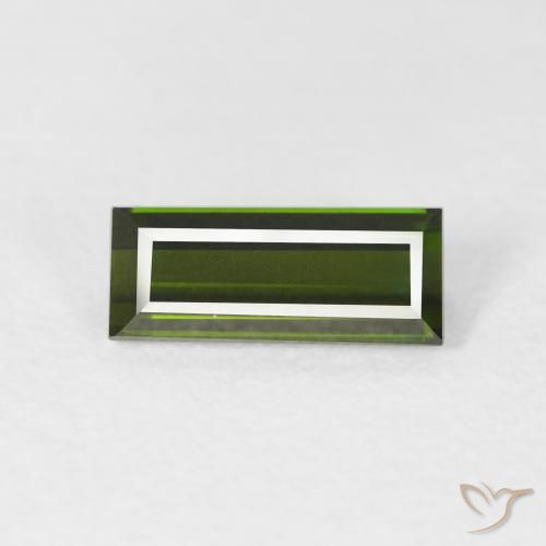 1.24ct طبيعي أخضر الغابات تورمالين, باجيت, VVS