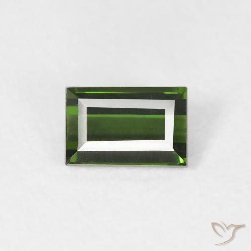 0.45ct طبيعي أخضر ترابى تورمالين, باجيت, VVS