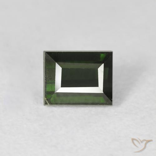 0.88ct طبيعي أخضر غامق تورمالين, باجيت, قليلا جدا