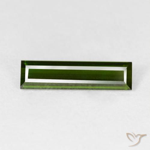1.59ct طبيعي أخضر الغابات تورمالين, باجيت, VVS