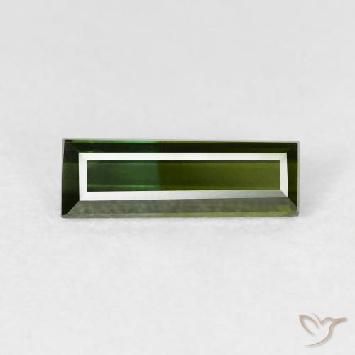0.95ct طبيعي أخضر الغابات تورمالين, باجيت, VVS