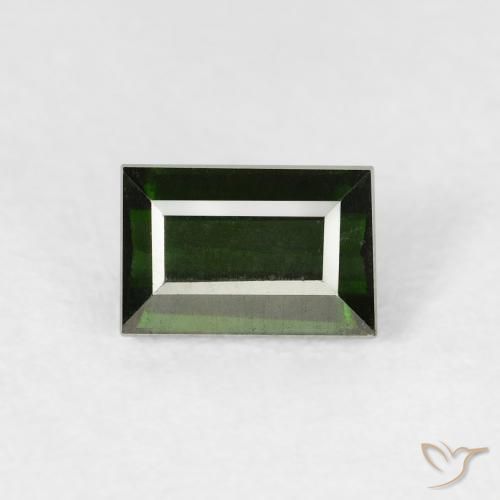 1.16ct طبيعي الأخضر الغامق تورمالين, باجيت, VVS