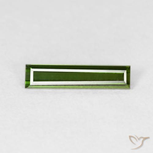 0.70ct طبيعي أخضر ترابى تورمالين, باجيت, VVS