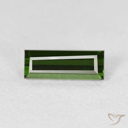 0.95ct طبيعي أخضر الغابات تورمالين, باجيت, VVS