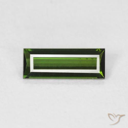 0.59ct طبيعي أخضر الغابات تورمالين, باجيت, VVS