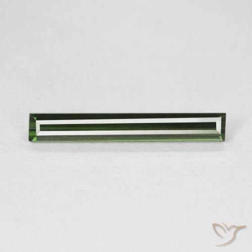 1.20ct طبيعي أخضر مصفر تورمالين, باجيت, VVS