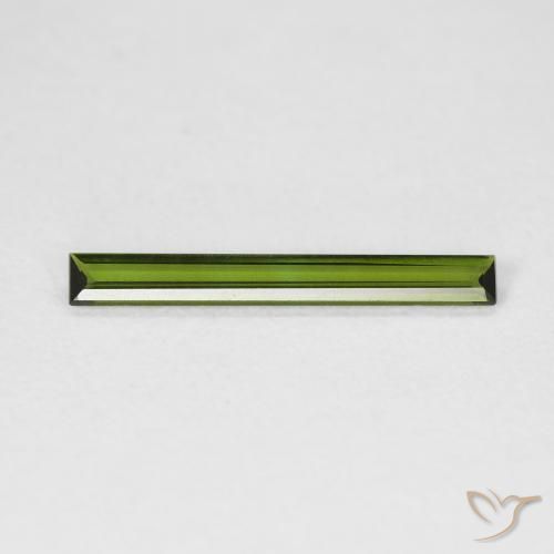 0.55ct طبيعي الأخضر الغامق تورمالين, باجيت, VVS