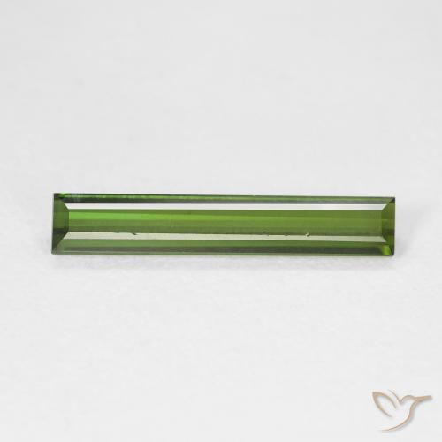 1.39ct طبيعي الأخضر الغامق تورمالين, باجيت, VVS