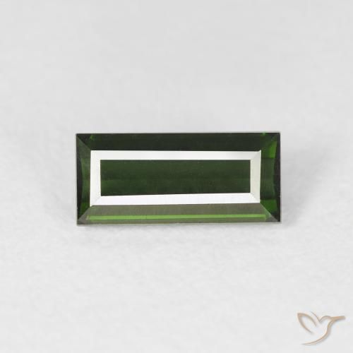 1.00ct طبيعي أخضر ترابى تورمالين, باجيت, VVS