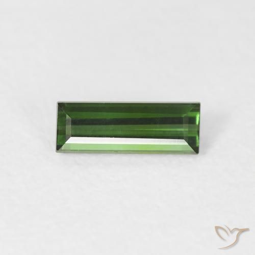 0.44ct طبيعي أخضر غامق تورمالين, باجيت, VVS