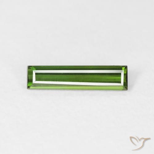 0.46ct طبيعي أخضر ترابى تورمالين, باجيت, VVS