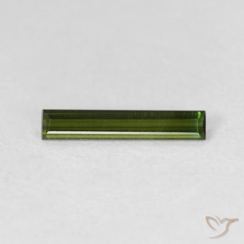 0.51ct طبيعي أخضر الغابات تورمالين, باجيت, VVS