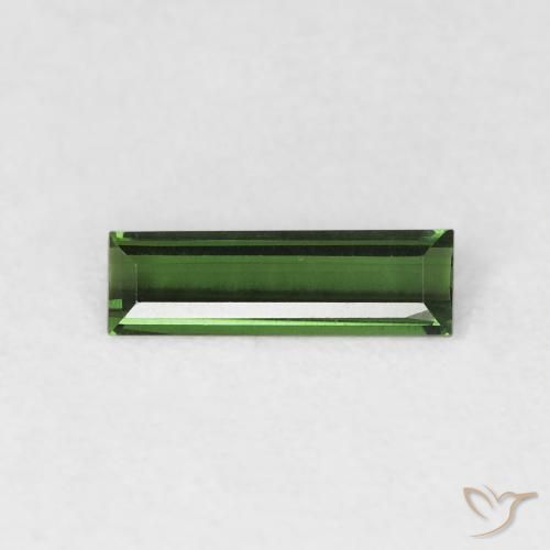 0.43ct طبيعي أخضر الغابات تورمالين, باجيت, VVS