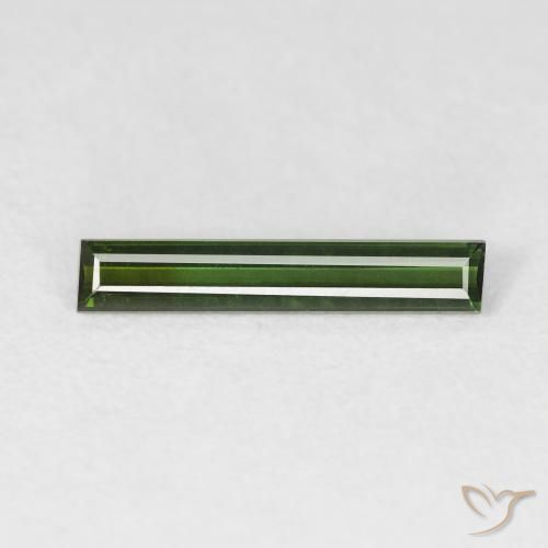 0.71ct طبيعي أخضر الغابات تورمالين, باجيت, VVS