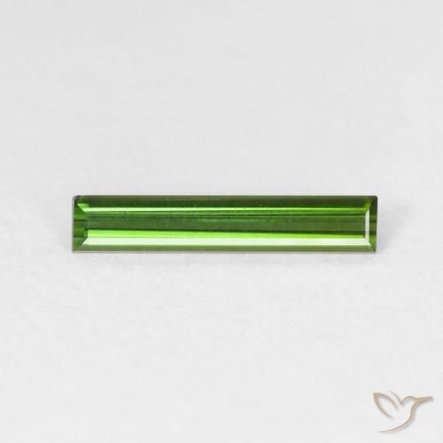0.64ct طبيعي أخضر متوسط تورمالين, باجيت, VVS