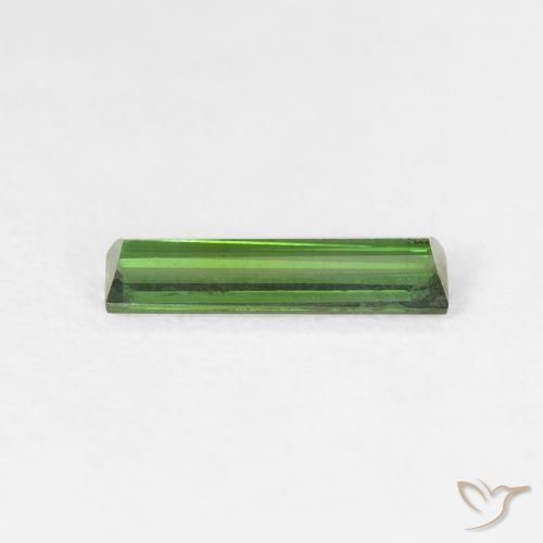 تورمالين Medium Dark-Green طبيعي، باجيت، 0.63 قيراط، قليلا جدا