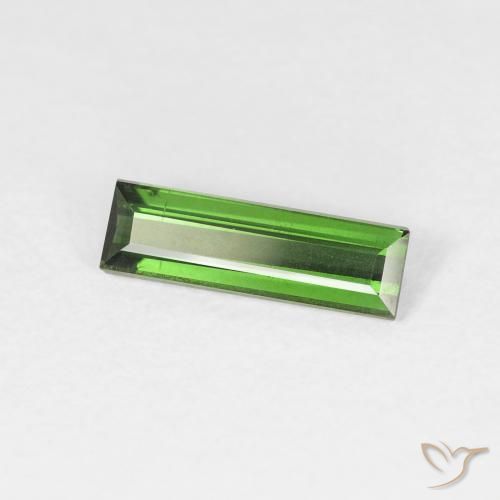 تورمالين Medium Dark-Green طبيعي، باجيت، 0.75 قيراط، قليلا جدا