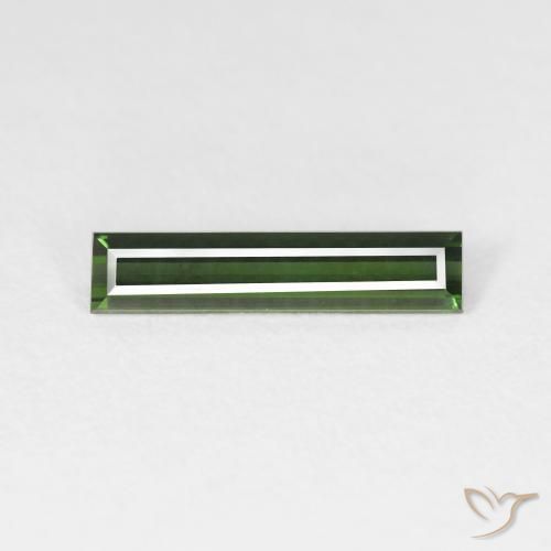 1.17ct طبيعي Medium Dark-Green تورمالين, باجيت, قليلا جدا