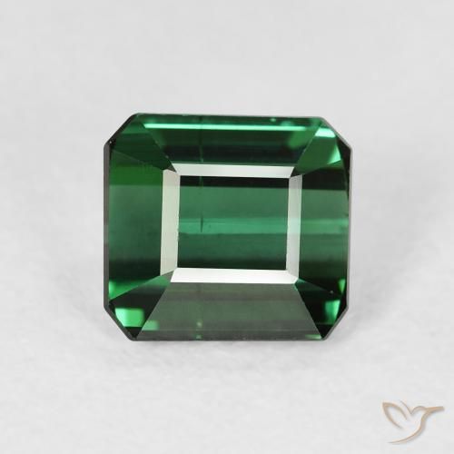 1.77ct طبيعي أخضر الغابات تورمالين, قص الزمرد, VS-SI