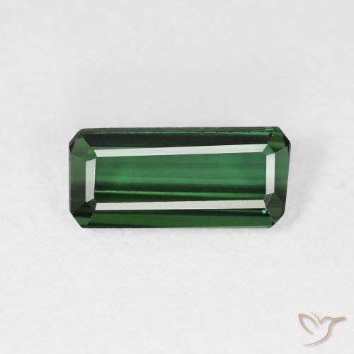 1.56ct طبيعي أخضر الغابات تورمالين, قص الزمرد, VVS-VS