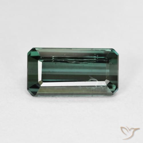 3.02ct طبيعي أخضر غامق تورمالين, قص الزمرد, VS-SI