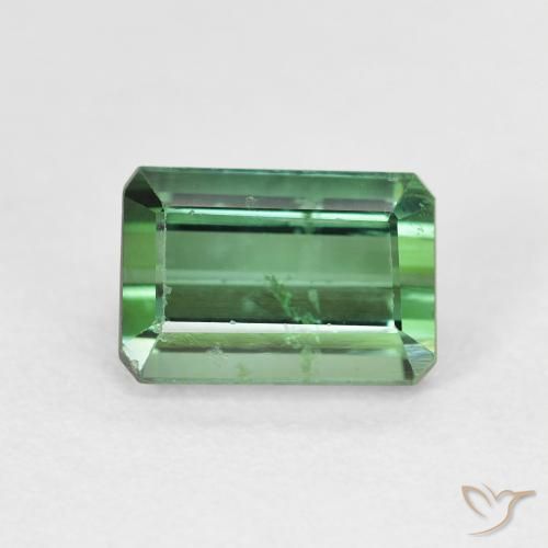 2.51ct طبيعي أخضر تورمالين, قص الزمرد, VS-SI