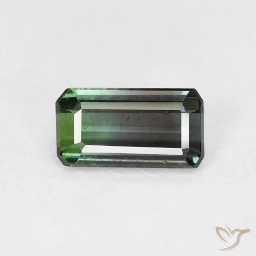 0.89ct طبيعي أخضر الغابات تورمالين, قص الزمرد, قليلا جدا