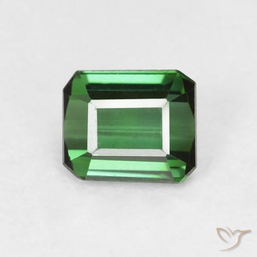 0.67ct طبيعي أخضر تورمالين, قص الزمرد, قليلا جدا