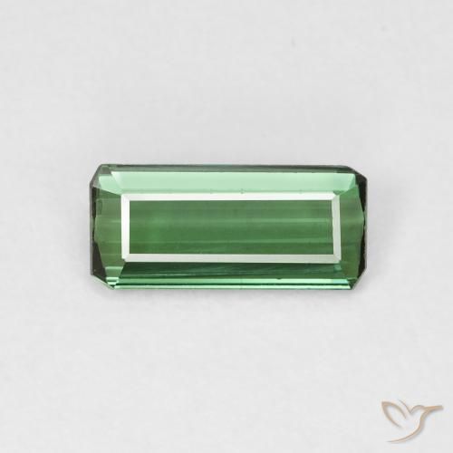 1.00ct طبيعي أخضر تورمالين, قص الزمرد, قليلا جدا