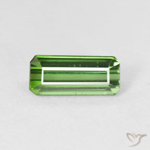 1.29ct طبيعي أخضر متوسط تورمالين, ثمانى / قصة زمرد, VVS, Photo A