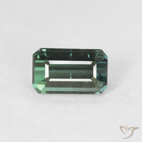 0.66ct طبيعي أخضر متعدد الألوان تورمالين, قص الزمرد, VS-SI