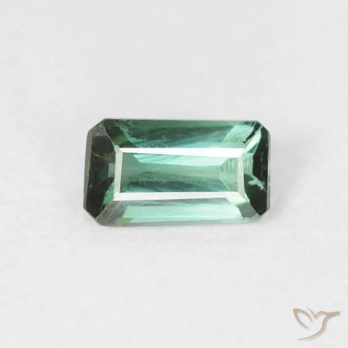 0.40ct طبيعي أخضر غامق تورمالين, قص الزمرد, VVS