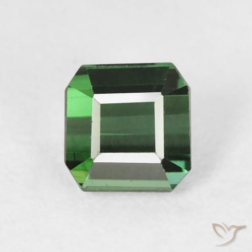 1.03ct طبيعي أخضر غامق تورمالين, ثمانى / قصة زمرد, VVS, Photo A